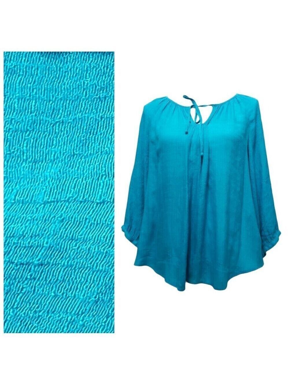 Y2K Vintage Women's IZ Byer Teal Blouse XL